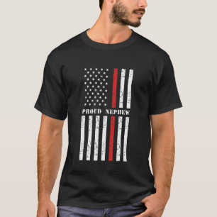 T-shirt Fier pompier Nephew pompier Américain Drapeau Sup