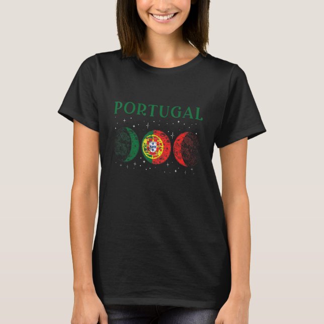 T-shirt Fier Portugais Retro Portugal Drapeau (Devant)