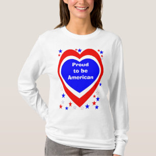 T-shirt Fier pour être longue douille américaine hoody