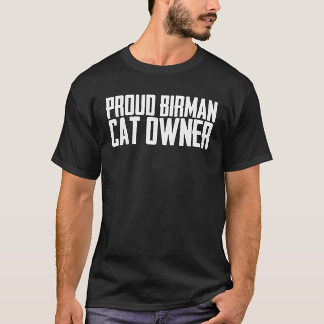 T-shirt Fier propriétaire de chat birman (Devant)