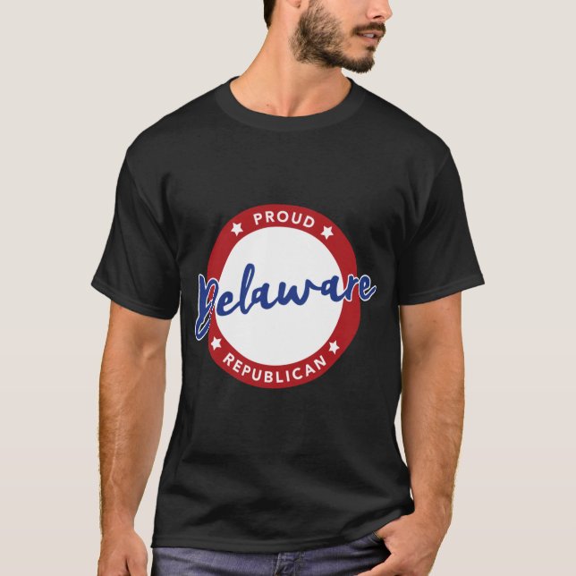 T-shirt Fier républicain du Delaware taille grande (Devant)