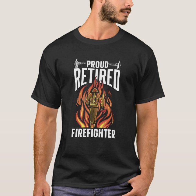 T-shirt Fier Retraité pompier pompier pompier retraite (Devant)