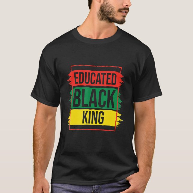 T-shirt Fier Roi Noir Africain Américain Noir H (Devant)