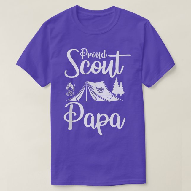 T-shirt Fier Scout Papa Camping Scouting Tente Scout Papa  (Design devant)