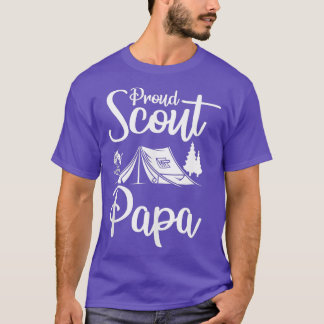 T-shirt Fier Scout Papa Camping Scouting Tente Scout Papa 