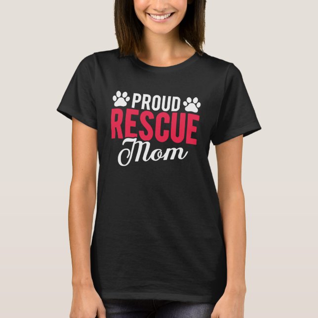 T-shirt Fier Secourir Maman Abriter Chien Chat Aimer Anima (Devant)