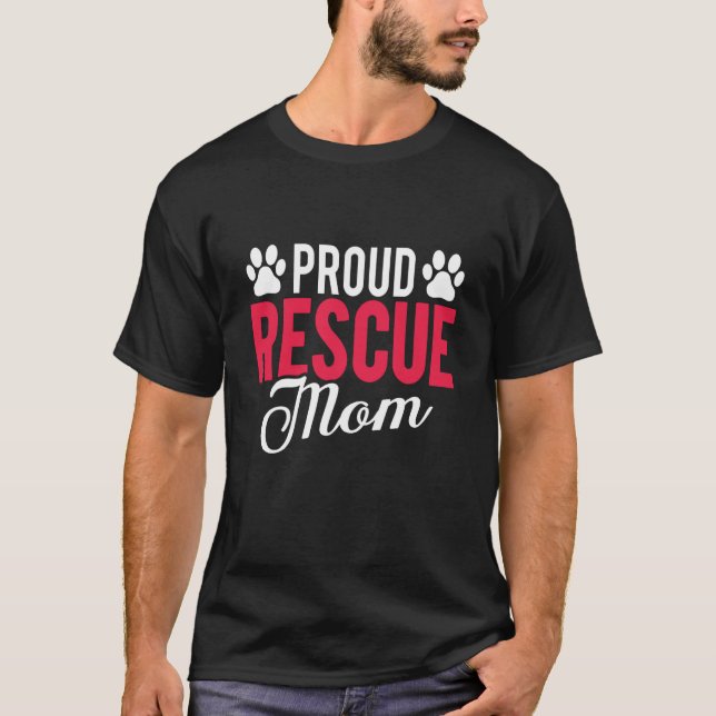 T-shirt Fier Secourir Maman Abriter Chien Chat Aimer Anima (Devant)