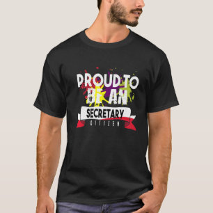 T-shirt Fier secrétaire citoyen travailleur professionnel