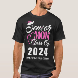 T-shirt Fier senior maman 2024 classe de graduation de pas