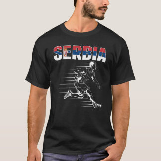 T-shirt Fier serbe de basket-ball Fans Jersey Serbe Drapea