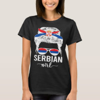 Fier Serbe fille Serbie Drapeau Patrimoine Serbe