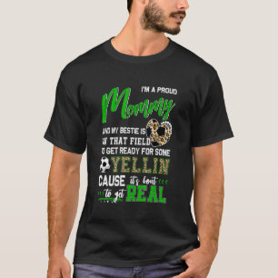 T-shirt Fier Soccer Maman Soccer Famille de Football Match