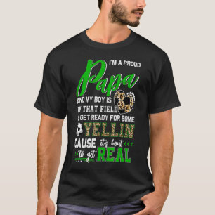 T-shirt Fier Soccer Papa Soccer Famille Correspondant 1