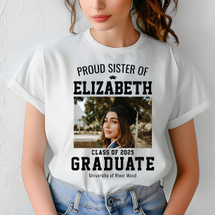 T-shirt Fier Soeur Classe de 2025 Graduate Parent Custom