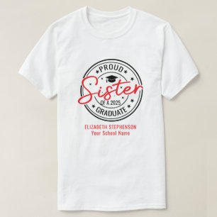 T-shirt Fier Soeur de la famille de diplômés jumelés