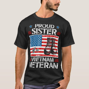 T-shirt Fier Soeur Du Vietnam Vétéran Patriotique États-Un