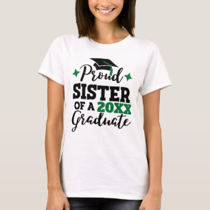 T-shirt Fier Soeur d'un casquette noir de 2022 diplômé