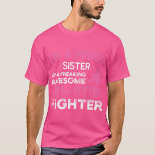 T-shirt Fier Soeur D'Un Combattants Jiu-Jitsu Jiu-Jitsu