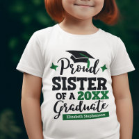 Fier Soeur d'un diplômé de 2022 noir vert casquett