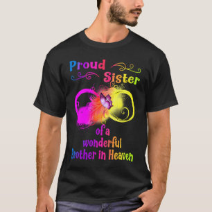T-shirt Fier soeur d'un frère merveilleux au Ciel