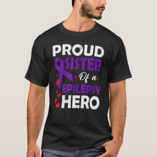 T-shirt Fier Soeur D'Un Héros Épileptique Guerrier Rib Vio
