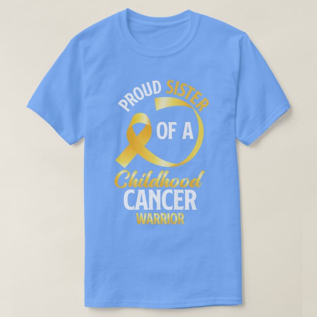 T-shirt Fier Soeur D'Une Enfante Guerrière Du Cancer Soeur (Design devant)