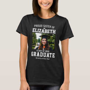 T-shirt Fier Soeur Nom du diplômé Personnalisé