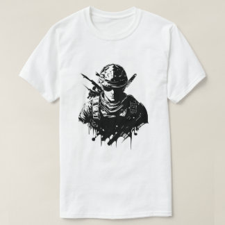 T-Shirt Fier Soldat – Honneur, Courage & Force
