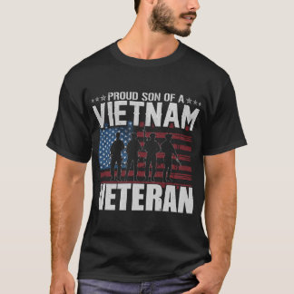 T-shirt Fier Son armée américaine Vietnam Vétérinaire USA 