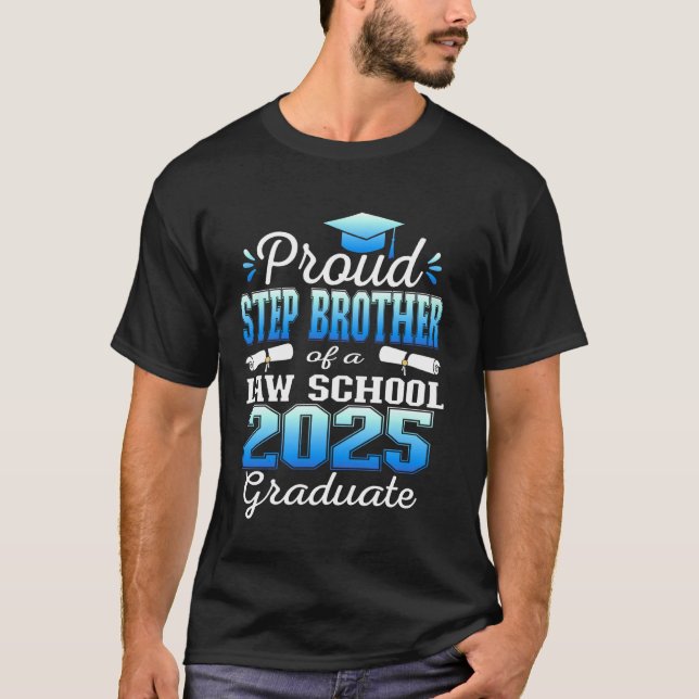 T-shirt Fier Step Frère de l'école de droit de classe 2025 (Devant)