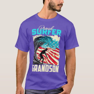 T-shirt Fier Surfer Grandson