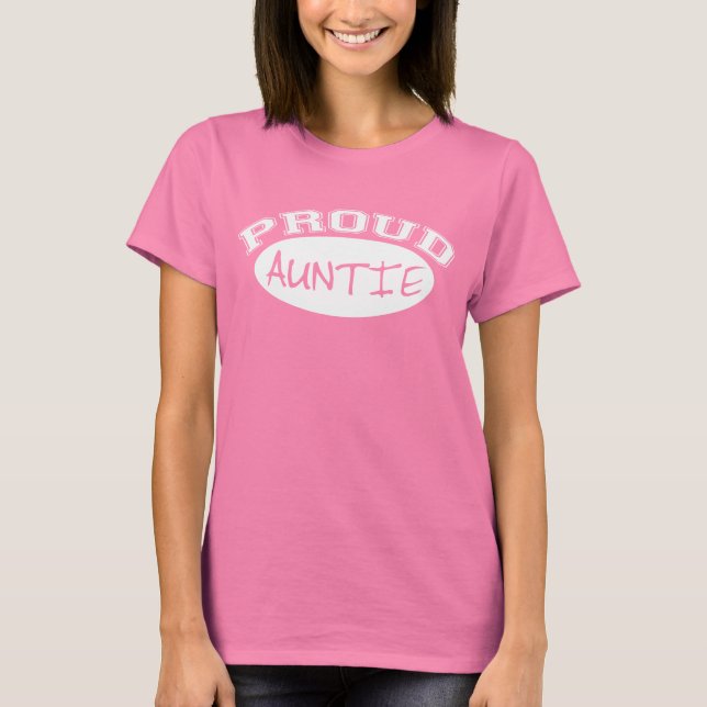 T-shirt Fier Tante (Blanc) (Devant)