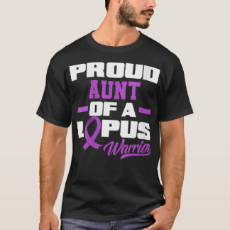 T-shirt Fier Tante De Fille D'Un Guerrier De Lupus Nephew