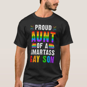 T-shirt Fier Tante D'Un Smartass Gay Son Lgbt Ally Gay Pri
