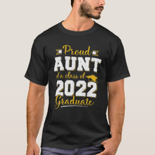 T-shirt Fier Tante D'Une Classe De 2022 Diplômé Senior 22