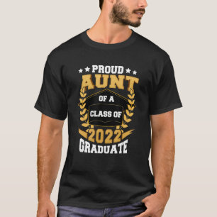 T-shirt Fier Tante D'Une Classe De 2022 Diplômé Senior 22