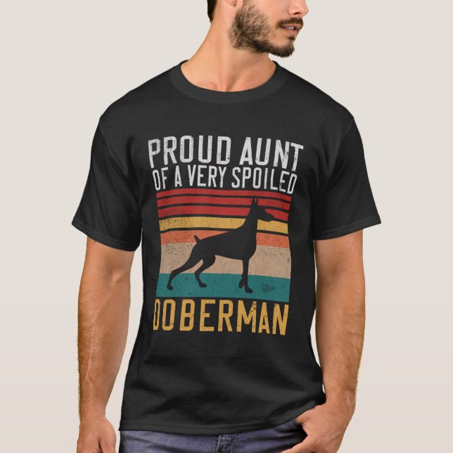 T-shirt Fier Tante D'Une Tante Doberman Très Mal (Devant)