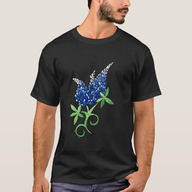 T-shirt Fier Texan fière de la Bluebonnet du Texas (Devant)