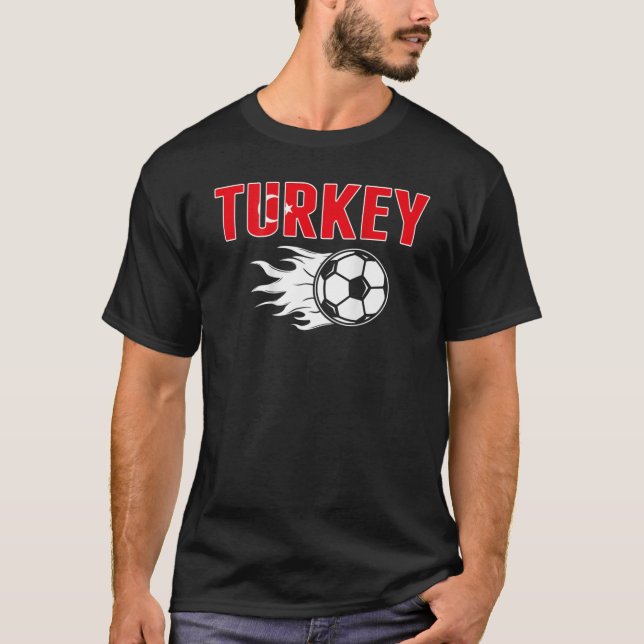 T-shirt Fier Turquie Fans de football Jersey Drapeau Turc  (Devant)