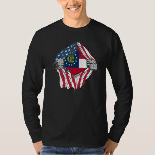 T-shirt Fier Usa Accueil Pays Patriotique Accueil État Dra