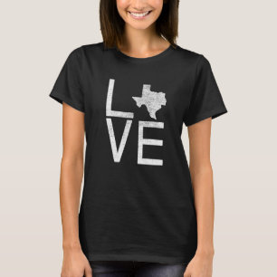 T-shirt Fier Usa Fan State Texas Love Map Texas