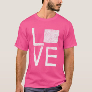 T-shirt Fier Usa Fan State Wyoming Love Carte Wyoming 1
