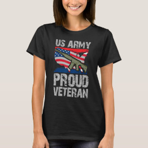 T-shirt Fier Vétéran Retraité Soldat Drapeau U