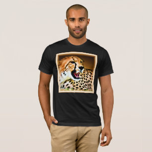 T-shirt "Fierce and Fiery Cheetah Design". Commandez dès m