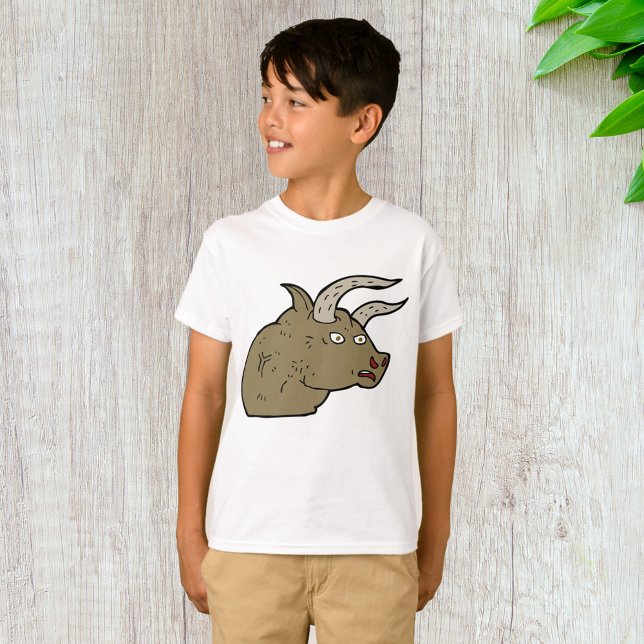 T-shirt Fierce Angry Bull Head Rustic Wild Animal (Créateur téléchargé)