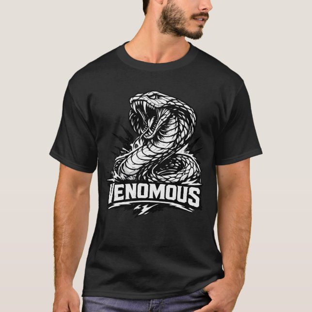 T-shirt Fierce Cobra VENOMOUS King Cobra  Streetwear (Devant)