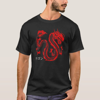 T-shirt Fierce Dragon Japonais Tatouage Firedrake Samurai 
