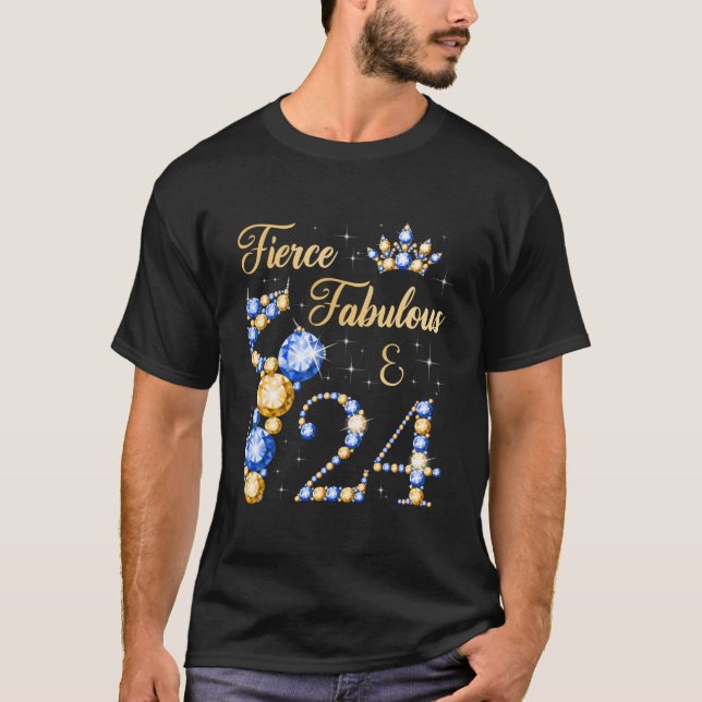 T-shirt Fierce Fabulous 24 Years 24Th Ballerina Dancer (Devant)