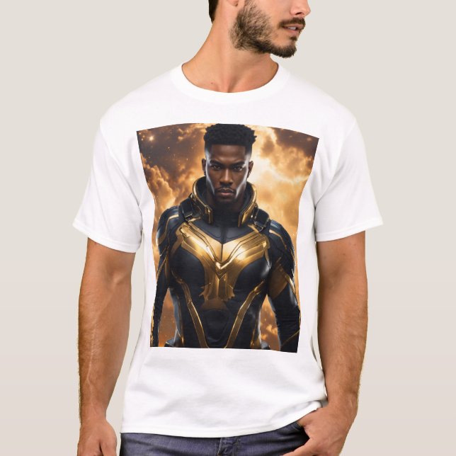 T-shirt Fierce Flame Scales Superhero Design (Devant)