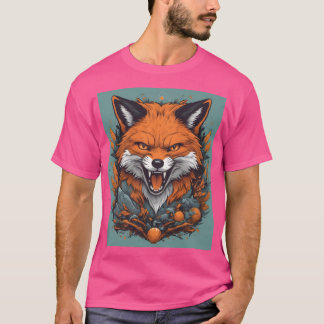 T-shirt Fierce Fox with Floral Accents